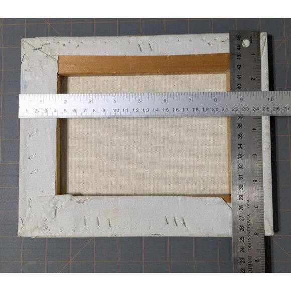 Signed Acrylic Canvas Painting River Salzburg Ladies in Boats unframed - Picture 9 of 11